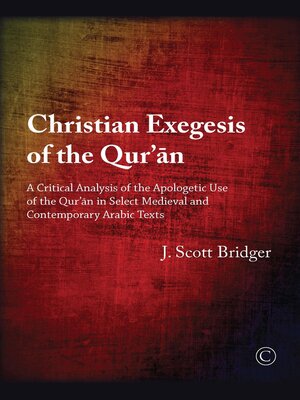 cover image of Christian Exegesis of the Qur'an